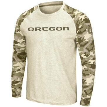 COLOSSEUM オレゴン ラグラン スリーブ Tシャツ 【 RAGLAN SLEEVE COLOSSEUM OREGON DUCKS OHT MILITARY APPRECIATION DESERT CAMO LONG TSHIRT OATMEAL 】 メンズファッション トップス Tシャツ カットソー