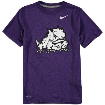 ナイキ NIKE 子供用 ロゴ レジェンド ドライフィット Tシャツ 紫 パープル キッズ ベビー マタニティ トップス ジュニア 【 Tcu Horned Frogs Youth Logo Legend Dri-fit T-shirt - Purple 】 Purple