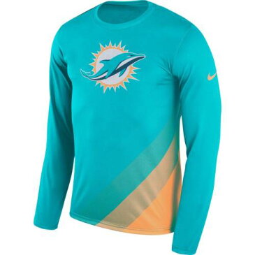 ナイキ NIKE マイアミ ドルフィンズ サイドライン レジェンド パフォーマンス スリーブ Tシャツ アクア 【 LEGEND SLEEVE NIKE MIAMI DOLPHINS SIDELINE PRISM PERFORMANCE LONG TSHIRT AQUA 】 メンズファッショ