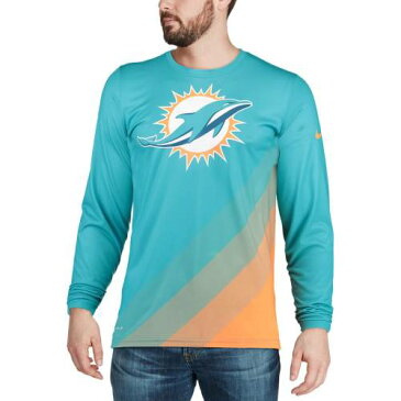 ナイキ NIKE マイアミ ドルフィンズ サイドライン レジェンド パフォーマンス スリーブ Tシャツ アクア 【 LEGEND SLEEVE NIKE MIAMI DOLPHINS SIDELINE PRISM PERFORMANCE LONG TSHIRT AQUA 】 メンズファッショ