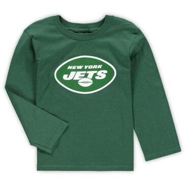 OUTERSTUFF ジェッツ 男の子 女の子 子供用 チーム ロゴ スリーブ Tシャツ 緑 グリーン 【 JETS TEAM SLEEVE GREEN OUTERSTUFF NEW YORK PRESCHOOL LOGO LONG TSHIRT 】 キッズ ベビー マタニティ トップス Tシャ