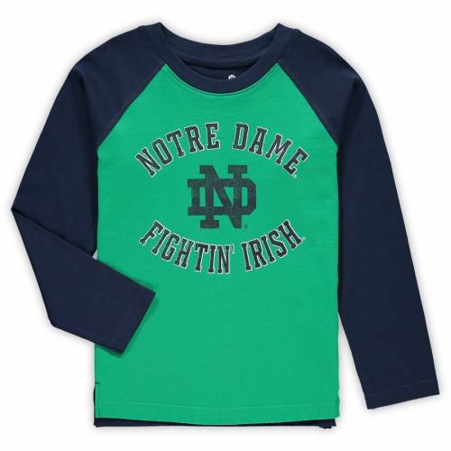 OUTERSTUFF 男の子 女の子 子供用 エア ラグラン スリーブ Tシャツ 緑 グリーン 【 AIR RAGLAN SLEEVE GREEN OUTERSTUFF NOTRE DAME FIGHTING IRISH PRESCHOOL RAID LONG TSHIRT 】 キッズ ベビー マタニティ トップス