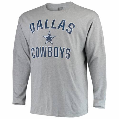 NFL PRO LINE BY FANATICS BRANDED ダラス カウボーイズ ビクトリー スリーブ Tシャツ & 【 VICTORY SLEEVE DALLAS COWBOYS ARCH BIG TALL LONG TSHIRT GRAY 】 メンズファッション トップス カットソー 送料無料