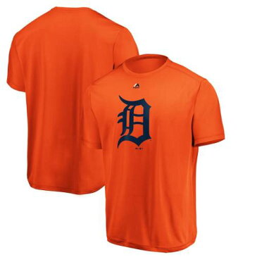 マジェスティック MAJESTIC デトロイト タイガース チーム ロゴ Tシャツ 橙 オレンジ メンズファッション トップス カットソー メンズ 【 Detroit Tigers Synthetic Official Team Logo T-shirt - Orange 】 O