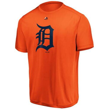 マジェスティック MAJESTIC デトロイト タイガース チーム ロゴ Tシャツ 橙 オレンジ メンズファッション トップス カットソー メンズ 【 Detroit Tigers Synthetic Official Team Logo T-shirt - Orange 】 O