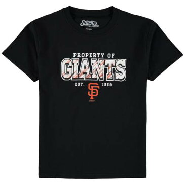 STITCHES ジャイアンツ 子供用 チーム Tシャツ 黒 ブラック 【 TEAM BLACK STITCHES SAN FRANCISCO GIANTS YOUTH PROPERTY OF TSHIRT 】 キッズ ベビー マタニティ トップス Tシャツ