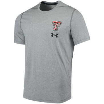 アンダーアーマー UNDER ARMOUR テキサス テック 赤 レッド レイダース ロゴ パフォーマンス Tシャツ 灰色 グレー グレイ 【 RED GRAY UNDER ARMOUR TEXAS TECH RAIDERS THREADBORNE LEFT CHEST LOGO PERFORMANCE TSHIRT