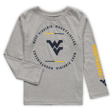 OUTERSTUFF バージニア 男の子 女の子 子供用 クラブ スリーブ Tシャツ 灰色 グレー グレイ 紺 ネイビー 【 SLEEVE GRAY NAVY OUTERSTUFF WEST VIRGINIA MOUNTAINEERS PRESCHOOL CLUB SHORT AND LONG TSHIRT COMBO PACK HEATHE