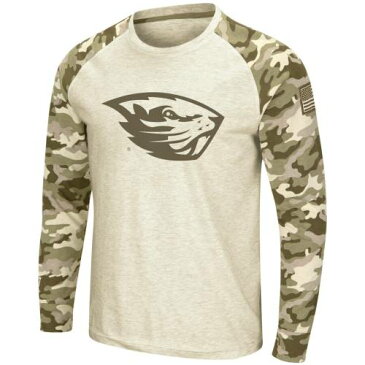 COLOSSEUM オレゴン スケートボード ラグラン スリーブ Tシャツ 【 STATE RAGLAN SLEEVE COLOSSEUM OREGON BEAVERS OHT MILITARY APPRECIATION DESERT CAMO LONG TSHIRT OATMEAL 】 メンズファッション トップス Tシャツ カ