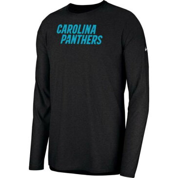 ナイキ NIKE カロライナ パンサーズ サイドライン スリーブ Tシャツ 黒 ブラック 【 SLEEVE BLACK NIKE CAROLINA PANTHERS SIDELINE PLAYER LONG TSHIRT 】 メンズファッション トップス Tシャツ カットソー