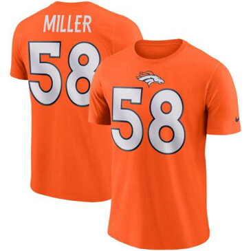 ナイキ NIKE デンバー ブロンコス パフォーマンス Tシャツ 橙 オレンジ 3.0 【 ORANGE NIKE VON MILLER PLAYER PRIDE PERFORMANCE TSHIRT 】 メンズファッション トップス Tシャツ カットソー