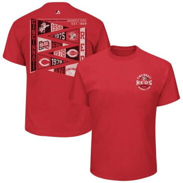 マジェスティック MAJESTIC マジェスティック シンシナティ レッズ ウェーブ ウェイブ Tシャツ 赤 レッド 【 WAVE RED MAJESTIC CINCINNATI REDS THE PENNANT TSHIRT 】 メンズファッション トップス Tシャ