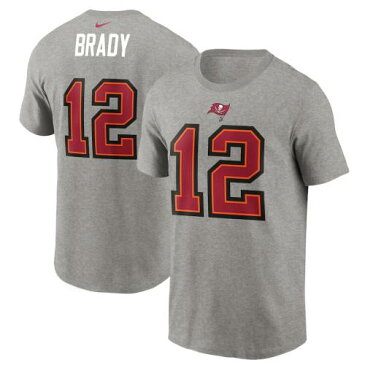 ナイキ NIKE バッカニアーズ Tシャツ 灰色 グレー グレイ タンパベイ & 【 GRAY NIKE TOM BRADY NAME NUMBER TSHIRT 】 メンズファッション トップス Tシャツ カットソー