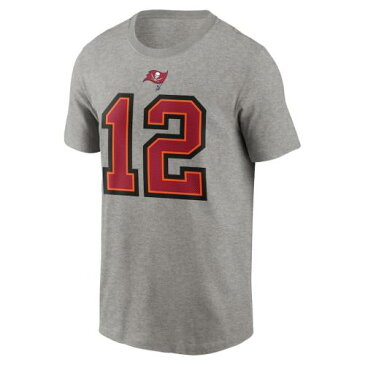 ナイキ NIKE バッカニアーズ Tシャツ 灰色 グレー グレイ タンパベイ & 【 GRAY NIKE TOM BRADY NAME NUMBER TSHIRT 】 メンズファッション トップス Tシャツ カットソー