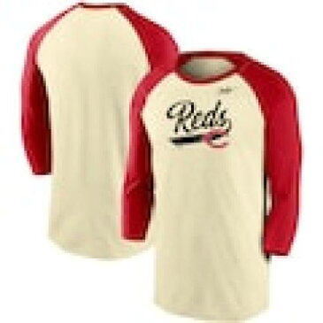 ナイキ NIKE シンシナティ レッズ クーパーズタウン コレクション スクリプト スリーブ ラグラン Tシャツ クリーム 赤 レッド – 【 SLEEVE RED NIKE COOPERSTOWN COLLECTION SCRIPT TRIBLEND 3 4 RAGLAN TSHIRT C