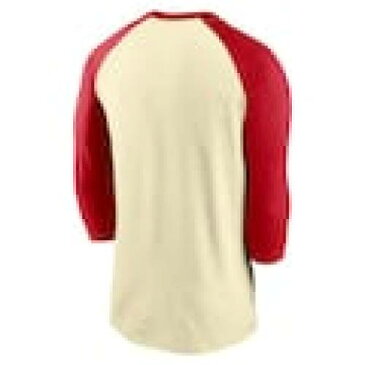 ナイキ NIKE クリーブランド インディアンス クーパーズタウン コレクション スクリプト スリーブ ラグラン Tシャツ クリーム 赤 レッド – 【 SLEEVE RED NIKE COOPERSTOWN COLLECTION SCRIPT TRIBLEND 3 4