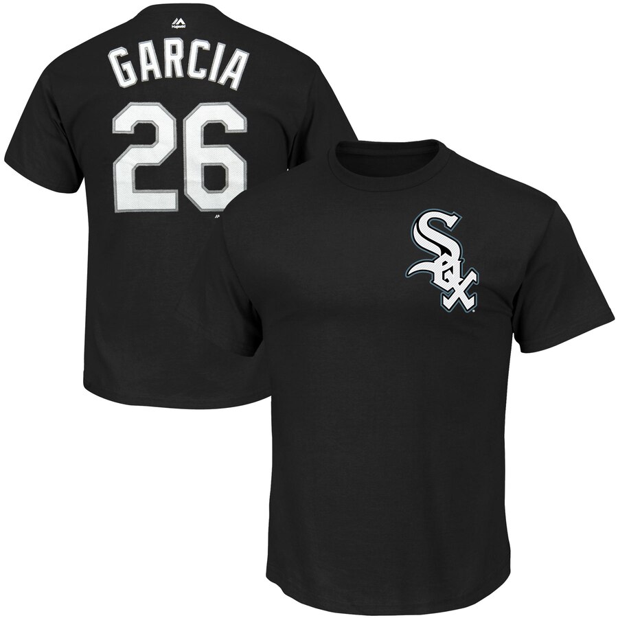 マジェスティック MAJESTIC シカゴ 白 ホワイト Tシャツ 【 WHITE AVISAIL GARCIA CHICAGO SOX OFFICIAL NAME AND NUMBER TSHIRT BLACK 】 メンズファッション トップス カットソー 送料無料