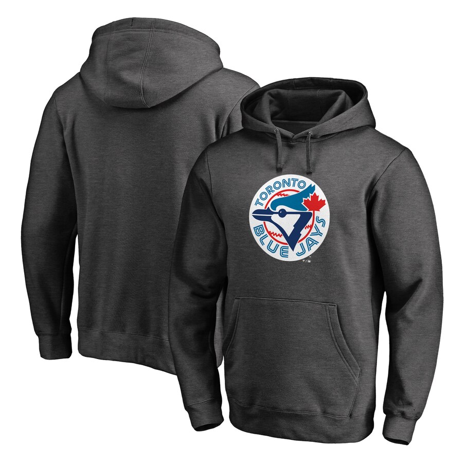 FANATICS BRANDED トロント 青 ブルー クーパーズタウン コレクション ヘザー 灰色 グレー グレイ & 【 BLUE HEATHER GRAY FANATICS BRANDED TORONTO JAYS COOPERSTOWN COLLECTION HUNTINGTON BIG TALL PULLOVER HOODIE 】