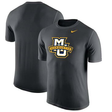 ナイキ NIKE マーケット イーグルス レジェンド ロゴ サイドライン パフォーマンス Tシャツ 【 LEGEND NIKE MARQUETTE GOLDEN EAGLES LOGO SIDELINE PERFORMANCE TSHIRT ANTHRACITE 】 メンズファッション トップ