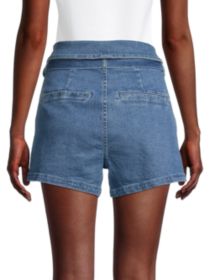 デニム ショーツ ハーフパンツ 青色 ブルー ブーツ レディース 【 LE JEAN LOLA HIGHRISE BLUE 】