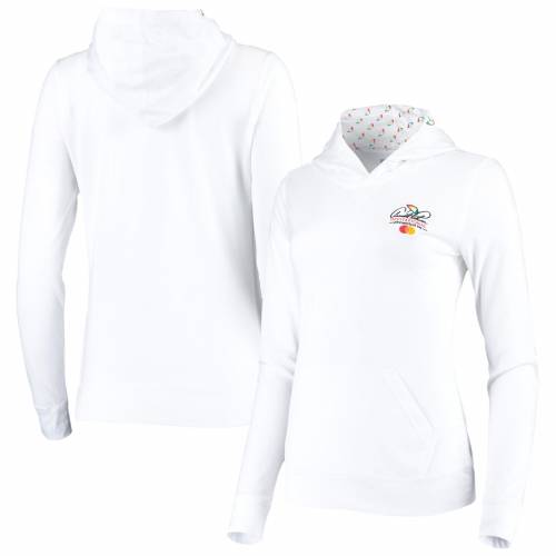 LEVELWEAR レディース 白 ホワイト WOMEN'S 【 WHITE LEVELWEAR ARNOLD PALMER INVITATIONAL RECOVERY PRINT HOODIE 】 レディースファッション トップス パーカー