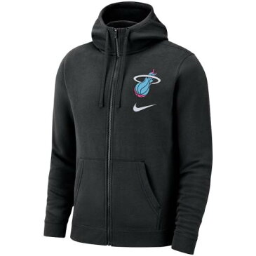 ナイキ NIKE マイアミ ヒート シティ クラブ フリース 黒 ブラック 2.0 【 BLACK NIKE MIAMI HEAT CITY EDITION CLUB FLEECE FULLZIP HOODIE 】 メンズファッション トップス パーカー