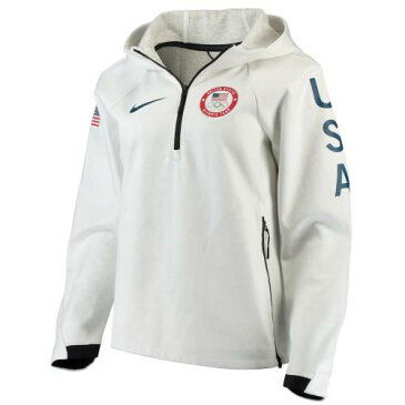 ナイキ NIKE チーム レディース テック フリース パフォーマンス 白 ホワイト WOMEN'S 【 TEAM WHITE NIKE USA TECH FLEECE PERFORMANCE QUARTERZIP PULLOVER HOODIE 】 レディースファッション トップス パーカー