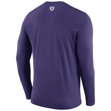 ナイキ NIKE ボルティモア レイブンズ サイドライン レジェンド パフォーマンス スリーブ Tシャツ 紫 パープル 【 LEGEND SLEEVE PURPLE NIKE BALTIMORE RAVENS SIDELINE STAFF PERFORMANCE LONG TSHIRT 】 メンズ