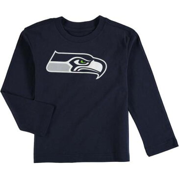 OUTERSTUFF シアトル シーホークス 男の子 女の子 子供用 チーム ロゴ スリーブ Tシャツ カレッジ 紺 ネイビー 【 TEAM SLEEVE NAVY OUTERSTUFF SEATTLE SEAHAWKS PRESCHOOL LOGO LONG TSHIRT COLLEGE 】 キッズ ベビ