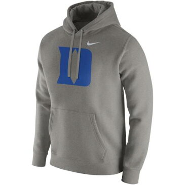 ナイキ NIKE デューク 青 ブルー ロゴ クラブ フリース 灰色 グレー グレイ 【 BLUE GRAY NIKE DUKE DEVILS LOGO CLUB FLEECE PULLOVER HOODIE HEATHERED 】 メンズファッション トップス パーカー