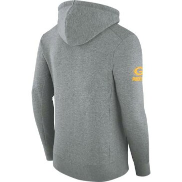 ナイキ NIKE 緑 グリーン パッカーズ フリース 灰色 グレー グレイ 【 GREEN GRAY NIKE BAY PACKERS FLY FLEECE PULLOVER HOODIE HEATHERED 】 メンズファッション トップス パーカー