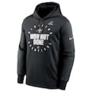 ナイキ NIKE セインツ コレクション フーディー パーカー 黒色 ブラック ニューオーリンズ 【 NIKE 2020 NFC SOUTH DIVISION CHAMPIONS TROPHY COLLECTION BLACK 】 メンズファッション トップス パーカー