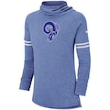 ナイキ NIKE ラムズ レディース スリーブ スウェットシャツ トレーナー ロサンゼルス WOMEN'S 長袖 【 SLEEVE NIKE HISTORIC MARKS TRIBLEND FUNNEL SWEATSHIRT ROYAL 】 レディースファッション トップス ス