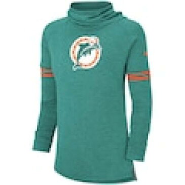 ナイキ NIKE マイアミ ドルフィンズ レディース スリーブ スウェットシャツ トレーナー アクア WOMEN'S 長袖 【 SLEEVE NIKE HISTORIC MARKS TRIBLEND FUNNEL SWEATSHIRT AQUA 】 レディースファッション トッ