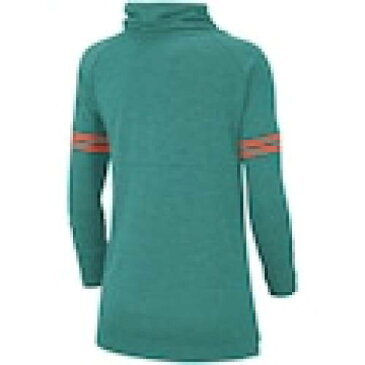ナイキ NIKE マイアミ ドルフィンズ レディース スリーブ スウェットシャツ トレーナー アクア WOMEN'S 長袖 【 SLEEVE NIKE HISTORIC MARKS TRIBLEND FUNNEL SWEATSHIRT AQUA 】 レディースファッション トッ