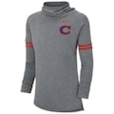 ナイキ NIKE クレムソン タイガース レディース ボルト スリーブ スウェットシャツ トレーナー 灰色 グレー グレイ WOMEN'S 【 SLEEVE GRAY NIKE VAULT STRIPED FUNNEL NECK SWEATSHIRT HEATHERED 】