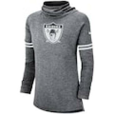 ナイキ NIKE ベガス レイダース レディース スリーブ スウェットシャツ トレーナー 黒色 ブラック ラスベガス WOMEN'S 長袖 【 SLEEVE NIKE HISTORIC MARKS TRIBLEND FUNNEL SWEATSHIRT BLACK 】 レディースフ