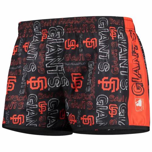 FOCO ジャイアンツ レディース ロゴ ショーツ ハーフパンツ 黒色 ブラック サンフランシスコ WOMEN'S ランニングショーツ 【 FOCO REPEAT LOGO BLACK 】 レディースファッション ボトムス パンツ