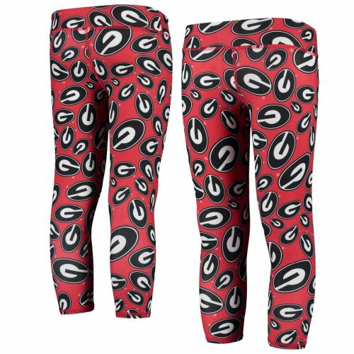 ズーザッツ ZOOZATZ ジョージア 立ブルドッグ 子供用 レギンス タイツ 赤 レッド 黒色 ブラック ブルドッグス 【 RED ZOOZATZ GIRLS YOUTH STACKED MASCOT LEGGINGS BLACK 】 キッズ ベビー マタニティ ボ