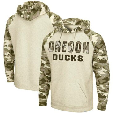 COLOSSEUM オレゴン ラグラン 【 RAGLAN COLOSSEUM OREGON DUCKS OHT MILITARY APPRECIATION DESERT CAMO PULLOVER HOODIE OATMEAL 】 メンズファッション トップス パーカー