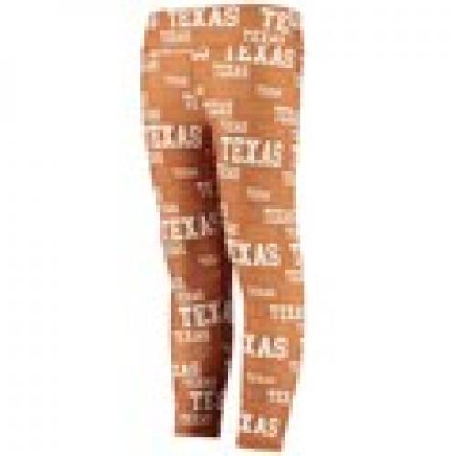ズーザッツ ZOOZATZ テキサス ロングホーンズ 子供用 レギンス タイツ 橙 オレンジ 白色 ホワイト 【 ORANGE ZOOZATZ GIRLS YOUTH STACKED MASCOT LEGGINGS TEXAS WHITE 】 キッズ ベビー マタニティ ボトムス