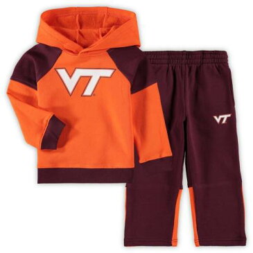 OUTERSTUFF バージニア テック ベビー 赤ちゃん用 サイドライン ラグラン 橙 オレンジ & 【 RAGLAN ORANGE OUTERSTUFF VIRGINIA TECH HOKIES TODDLER SIDELINE PULLOVER HOODIE PANTS SET 】 キッズ ベビー マタニテ