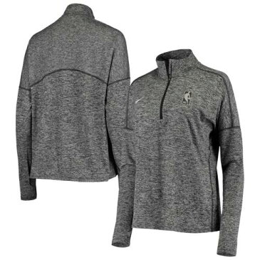 ナイキ NIKE レディース エレメント パフォーマンス ヘザー 黒色 ブラック WOMEN'S 【 HEATHER NIKE NBA LOGOMAN ELEMENT PERFORMANCE HALF BLACK 】 レディースファッション トップス スウェット トレーナー