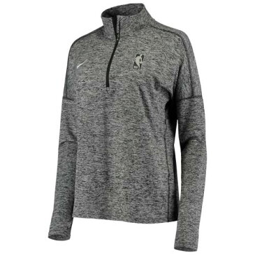 ナイキ NIKE レディース エレメント パフォーマンス ヘザー 黒色 ブラック WOMEN'S 【 HEATHER NIKE NBA LOGOMAN ELEMENT PERFORMANCE HALF BLACK 】 レディースファッション トップス スウェット トレーナー