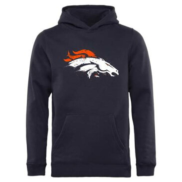 NFL PRO LINE BY FANATICS BRANDED デンバー ブロンコス 子供用 ロゴ 紺 ネイビー キッズ ベビー マタニティ トップス ジュニア 【 Denver Broncos Youth Splatter Logo Pullover Hoodie - Navy 】 Navy