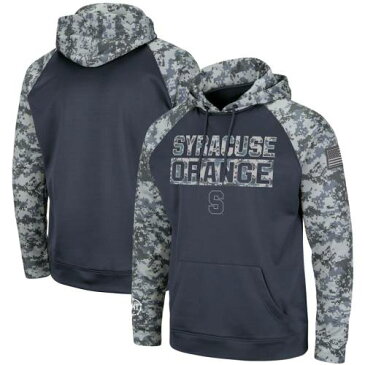 COLOSSEUM シラキュース 橙 オレンジ ラグラン チャコール 【 ORANGE RAGLAN COLOSSEUM SYRACUSE OHT MILITARY APPRECIATION DIGI CAMO PULLOVER HOODIE CHARCOAL 】 メンズファッション トップス パーカー