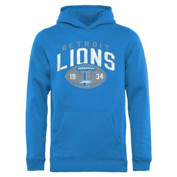 NFL PRO LINE BY FANATICS BRANDED デトロイト ライオンズ 子供用 コレクション コイン 青 ブルー キッズ ベビー マタニティ トップス ジュニア 【 Detroit Lions Youth Throwback Collection Coin Toss Pullover Hood