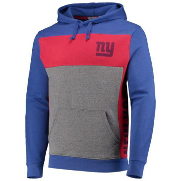 【スーパーセール中！ 3/11深夜2時迄】JUNK FOOD ジャイアンツ ビンテージ ヴィンテージ 【 VINTAGE NEW YORK GIANTS COLORBLOCK PULLOVER HOODIE HEATHERED GRAY ROYAL 】 メンズファッション トップス パーカー 送料無料