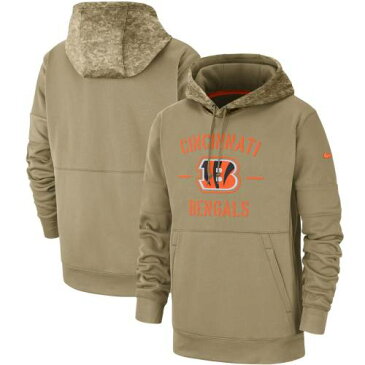 ナイキ NIKE シンシナティ ベンガルズ サイドライン サーマ フーディー パーカー 【 NIKE 2019 SALUTE TO SERVICE SIDELINE THERMA TAN 】 メンズファッション トップス パーカー