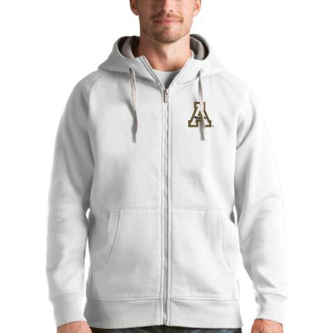 ANTIGUA スケートボード ビクトリー 白 ホワイト 【 STATE VICTORY WHITE ANTIGUA APPALACHIAN MOUNTAINEERS FULLZIP HOODIE 】 メンズファッション トップス パーカー